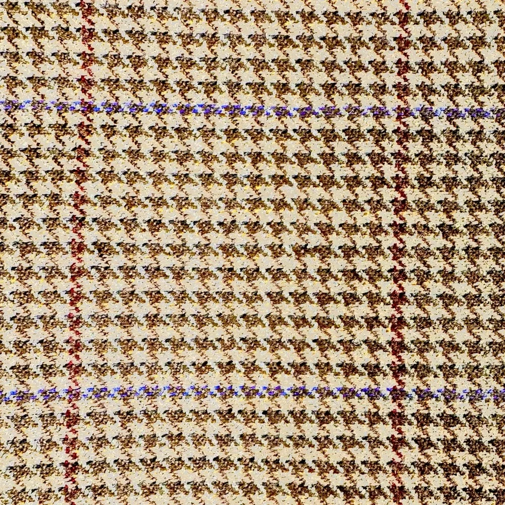 VTG Ralph Lauren Mens 42L Wool Houndstooth Sport Coat Brown Canada Blazer Jacket